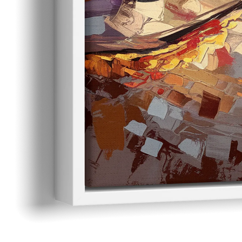 Salem New England Streets - Close-Up White Frame Canvas