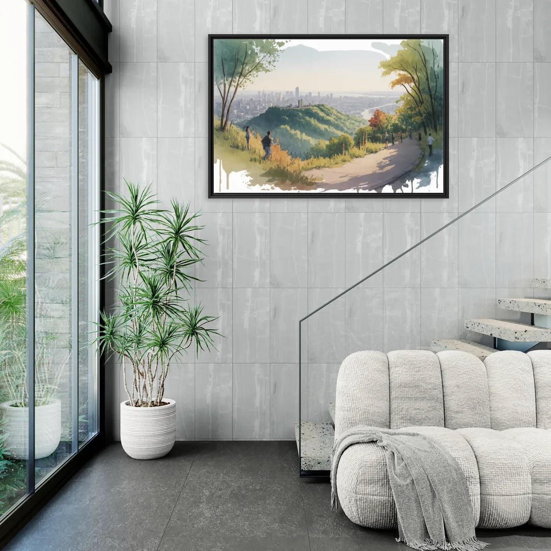Mount Royal Lookout - Living Room Black Frame Canvas