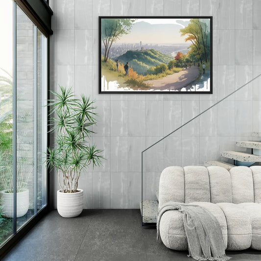 Mount Royal Lookout - Living Room Black Frame Canvas
