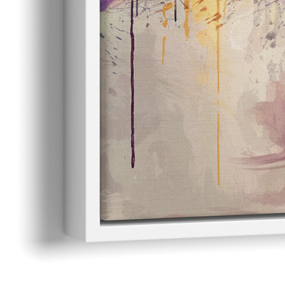 Orlando Skyline at Sunset - Close-Up White Frame Canvas