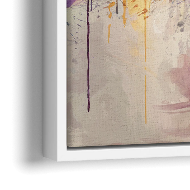 Orlando Skyline at Sunset - Close-Up White Frame Canvas