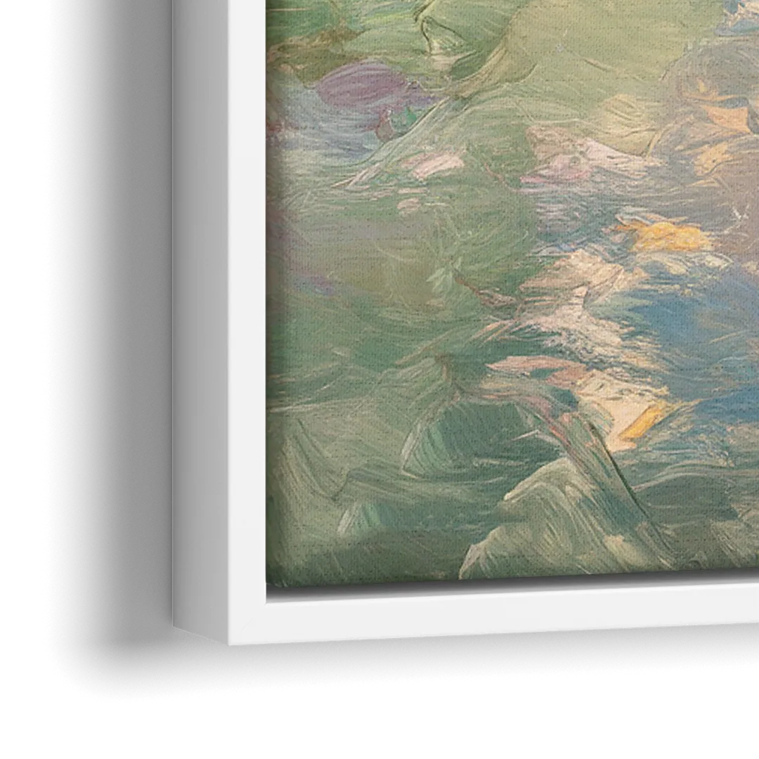 Joseph Riverfront View - Close-Up White Frame Canvas