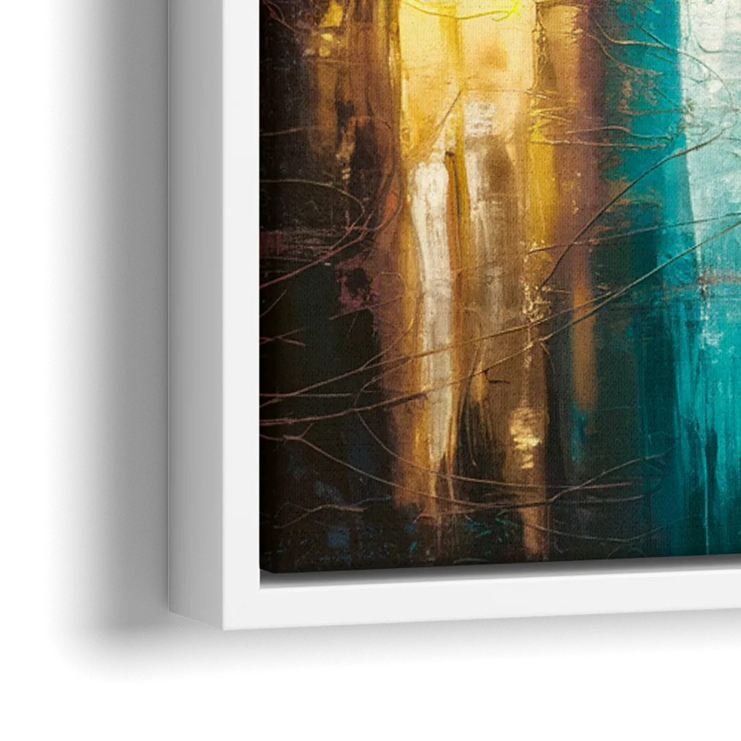 Dallas Iconic Skyline - Close-Up White Frame Canvas