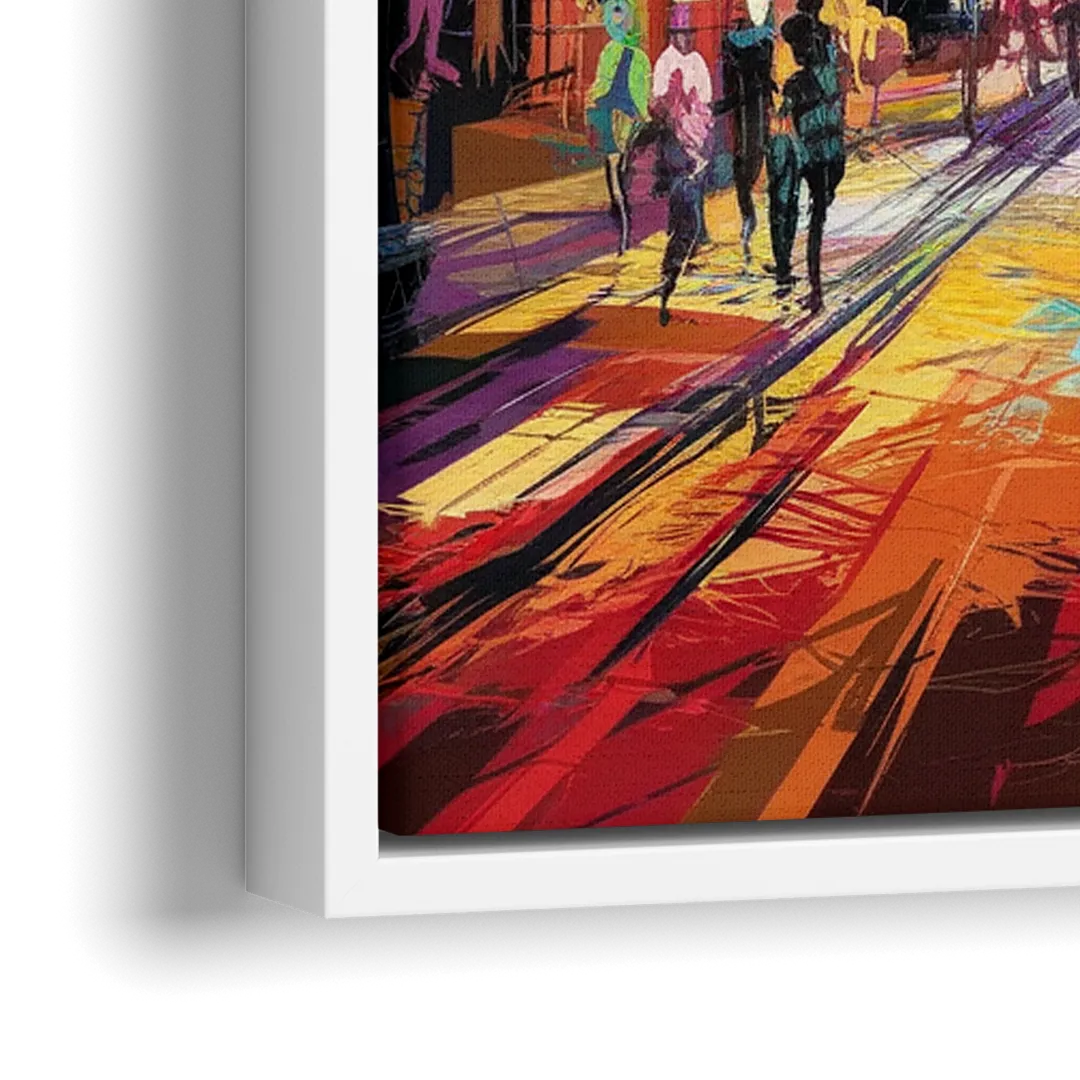 Houston Street Art Culture - Close-Up White Frame Canvas