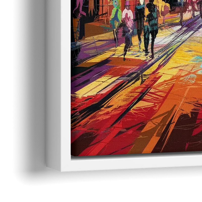 Houston Street Art Culture - Close-Up White Frame Canvas