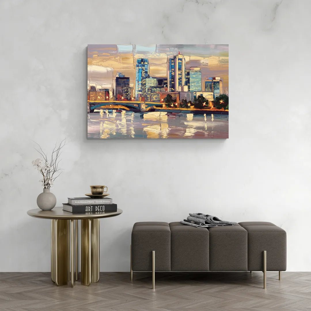 Minneapolis Modern Architectural Beauty - Canvas Wall Art Living Room