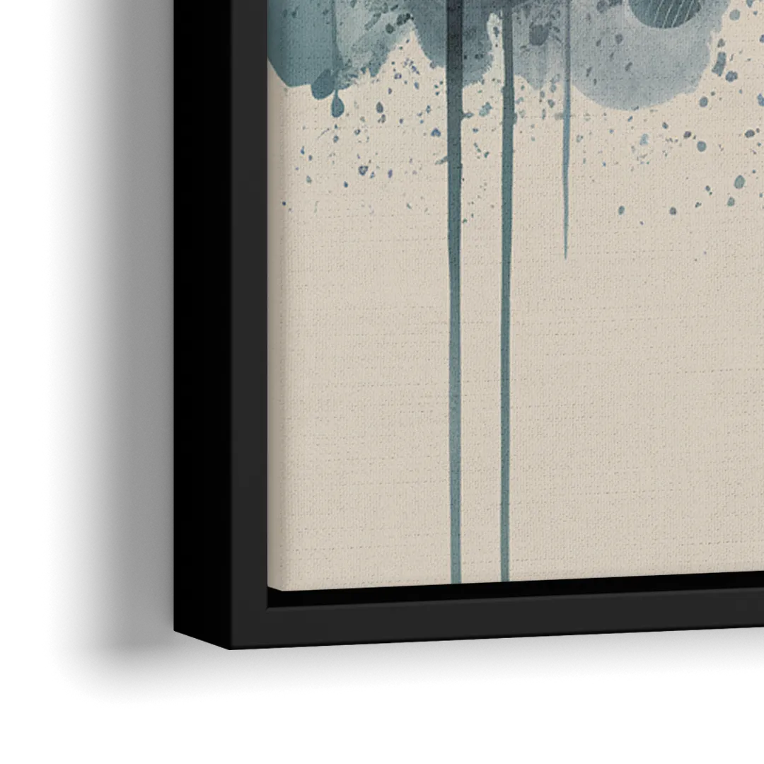 Buffalo Skyline in Autumn - Close-Up Black Frame Canvas