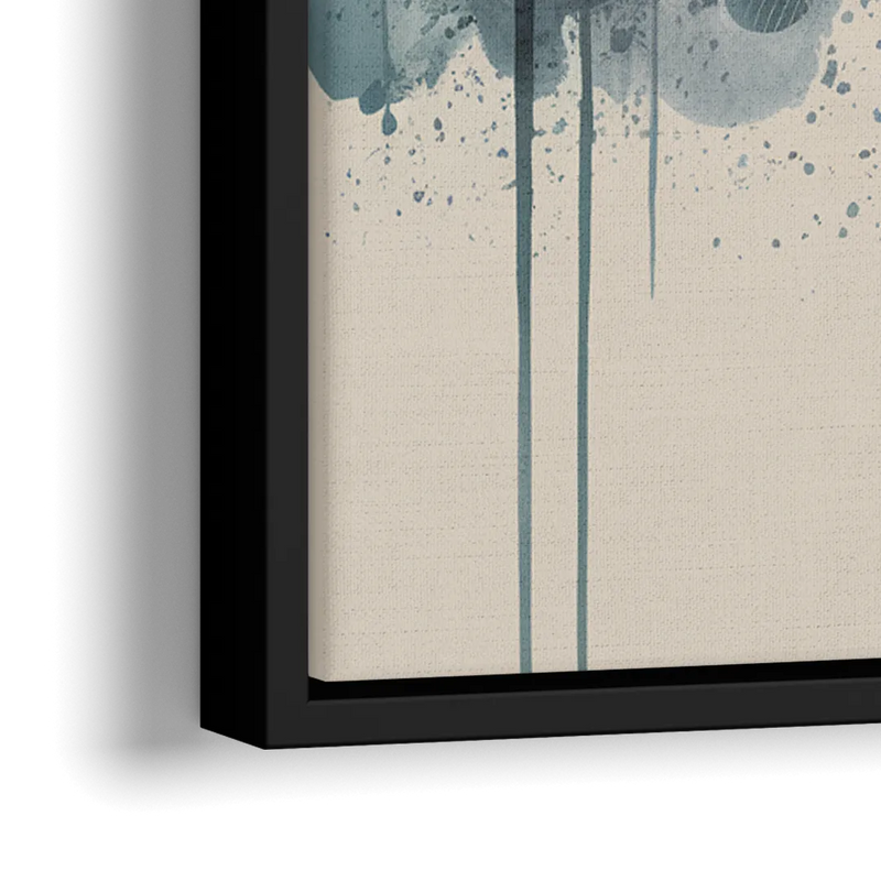 Buffalo Skyline in Autumn - Close-Up Black Frame Canvas