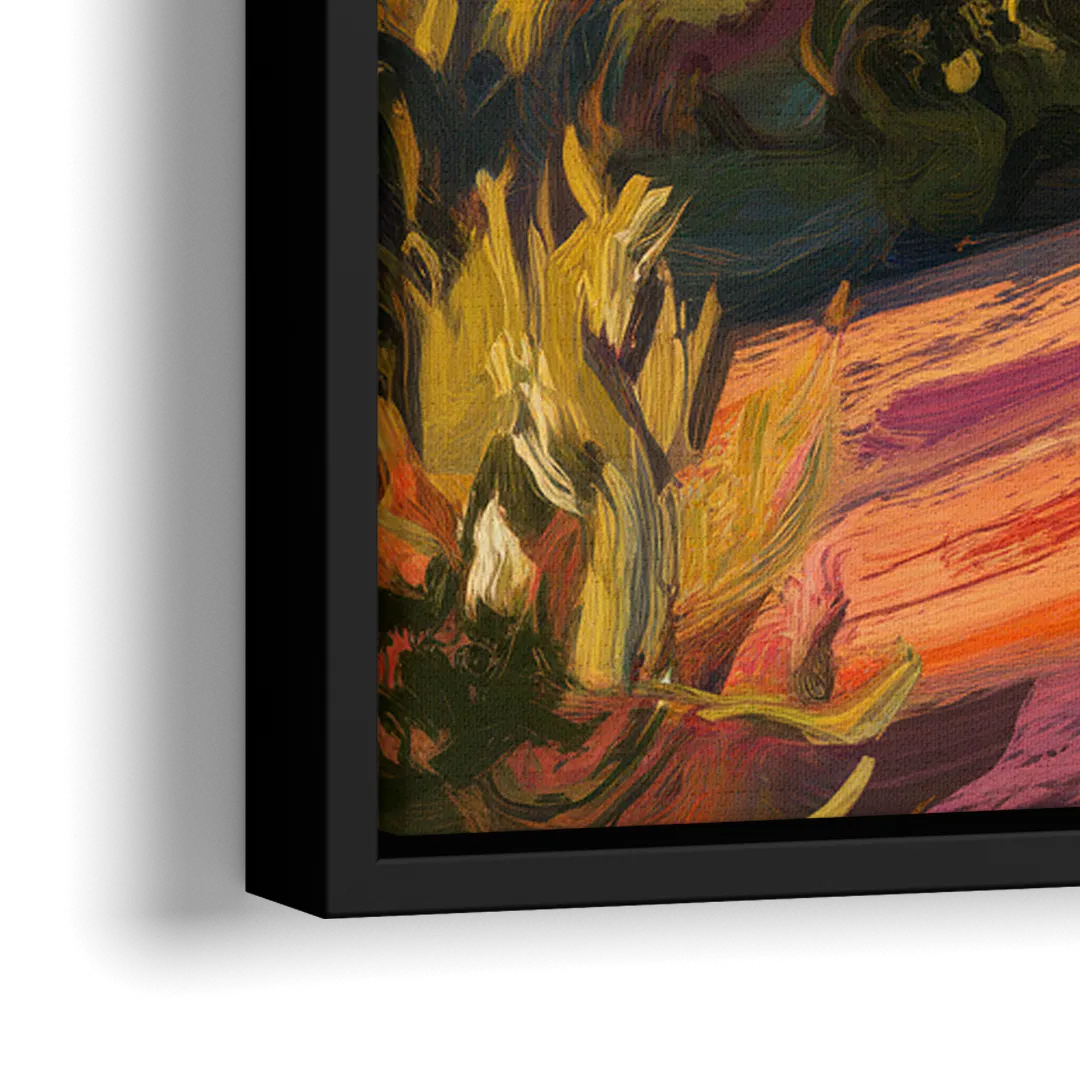 Colorado Springs Mountain View - Close-Up Black Frame Canvas