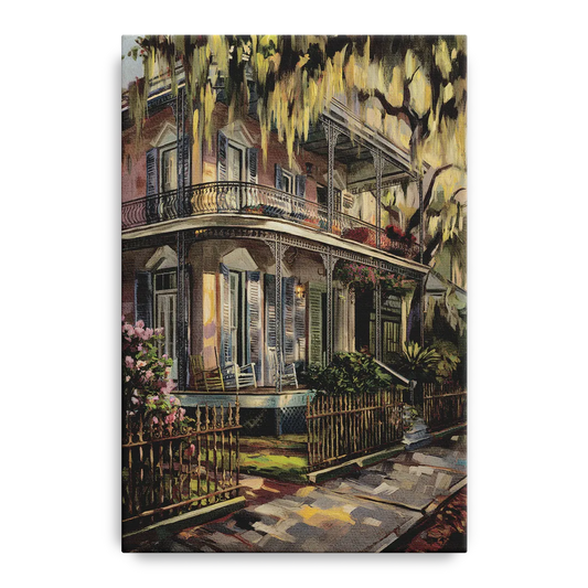 New Orleans Garden District Homes - Canvas Wall Art