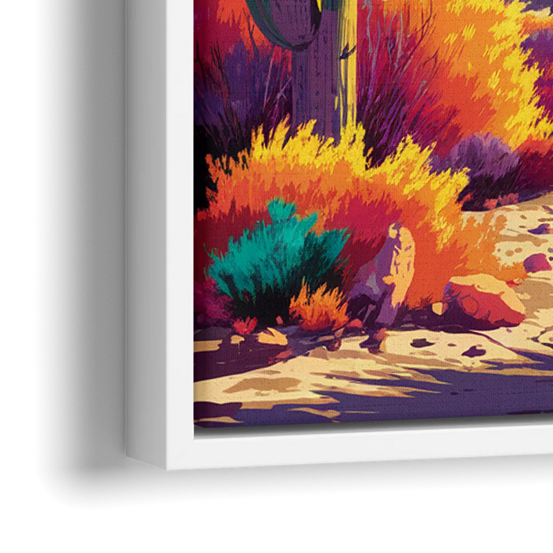 Bisbee Colorful Southwest Vibes - Close-Up White Frame Canvas
