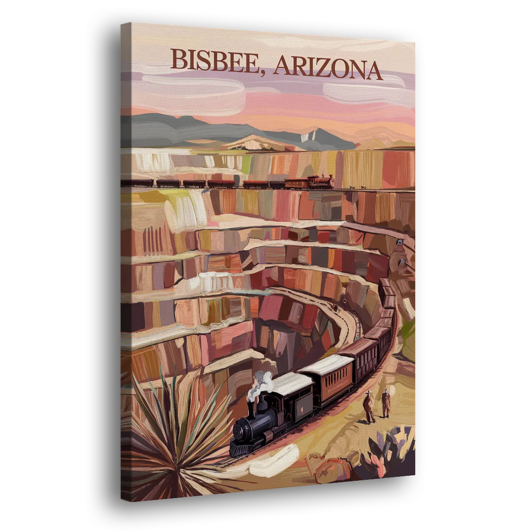 Bisbee Copper Mining Heritage - Canvas Print Art Sides