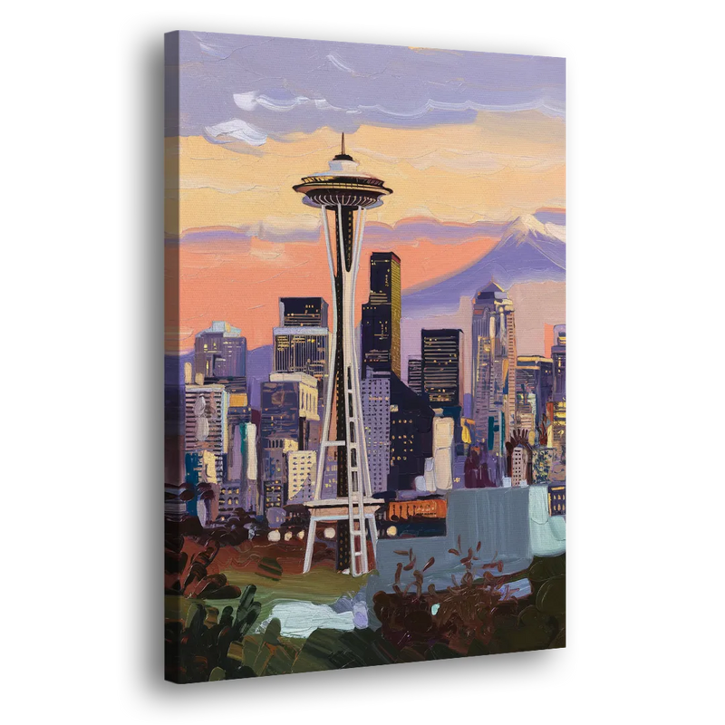 Seattle Skyline from Kerry Park - Canvas Print Art Sides
