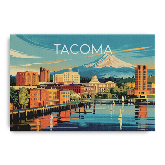 Tacoma Downtown Charm - Canvas Wall Art