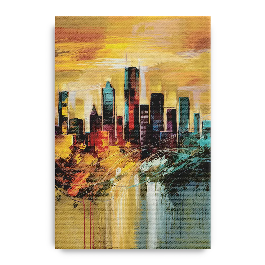 Houston Skyline View - Canvas Wall Art