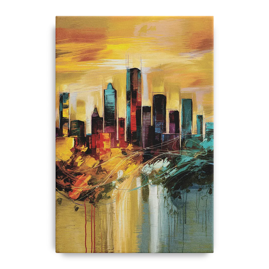 Houston Skyline View - Canvas Wall Art