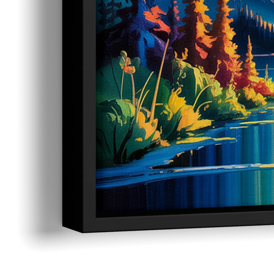 Jasper Starry Sky - Close-Up Black Frame Canvas
