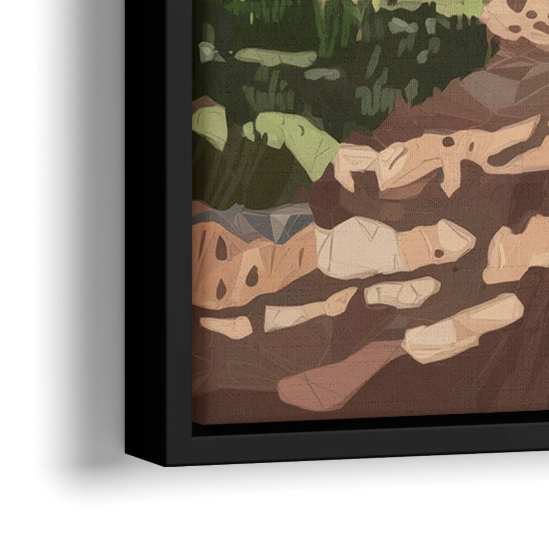 Ontario Scenic Trails - Close-Up Black Frame Canvas
