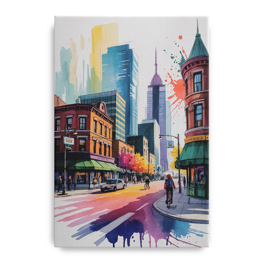 Toronto Queen Street West - Canvas Wall Art