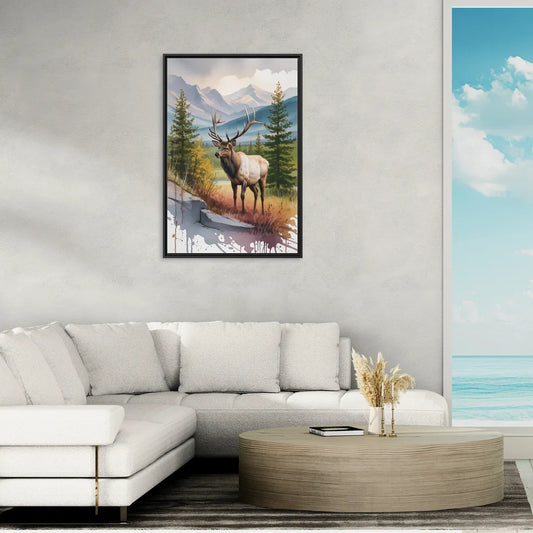 Wildlife of Jasper - Living Room Black Frame Canvas