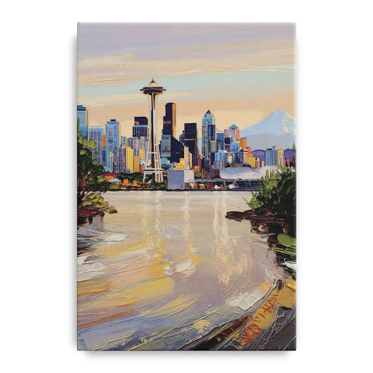 Seattle Nature Meets City - Canvas Wall Art