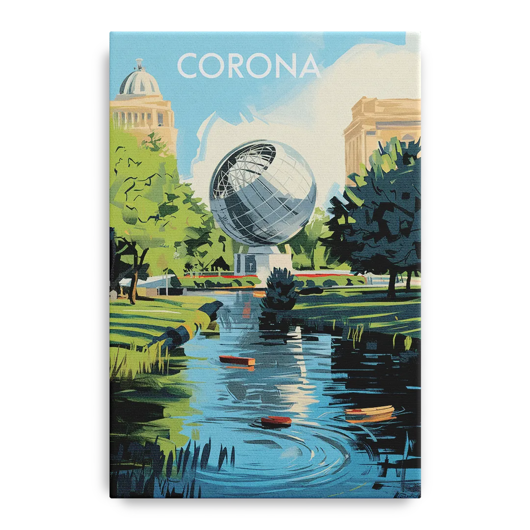 Corona Historic Landmarks - Canvas Wall Art