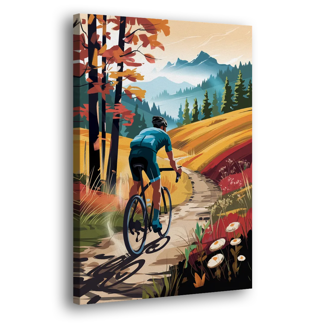 Madison Bike Trails Adventure - Canvas Print Art Sides