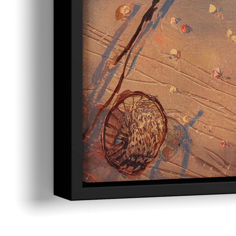 Corpus Christi Fishing Pier - Close-Up Black Frame Canvas