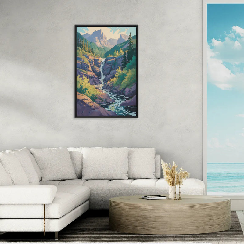Geological Wonders - Living Room Black Frame Canvas