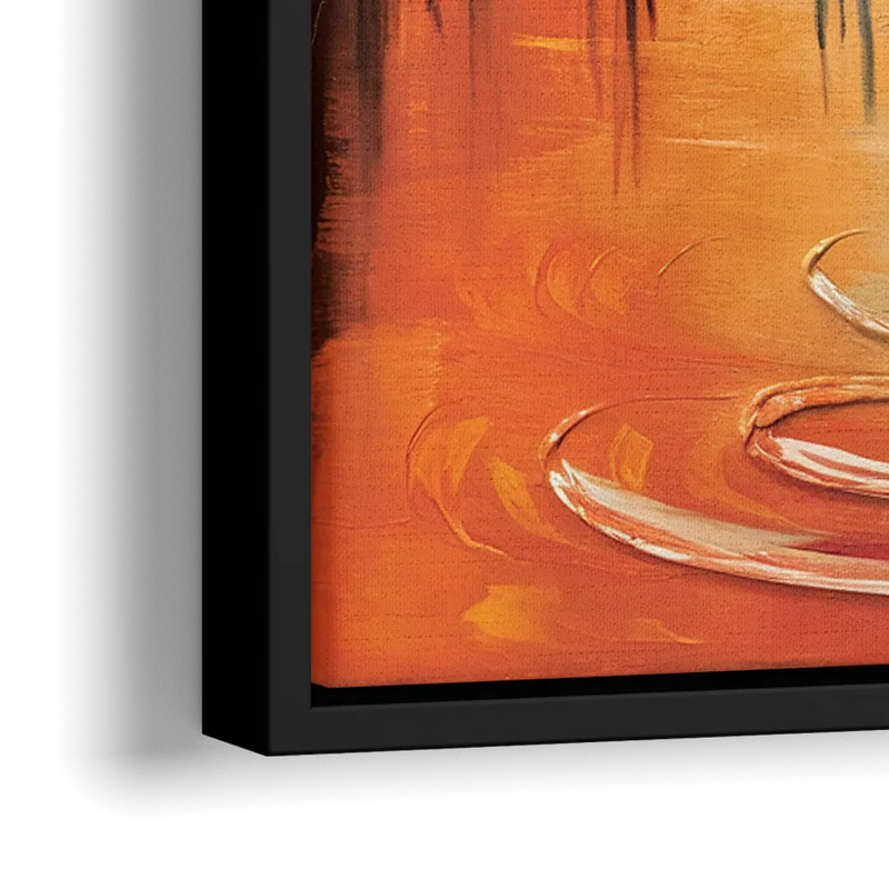 Louisville Skyline at Sunrise - Close-Up Black Frame Canvas