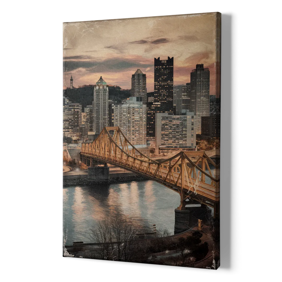 Pittsburgh Historic Landmarks - Canvas Print Art Sides