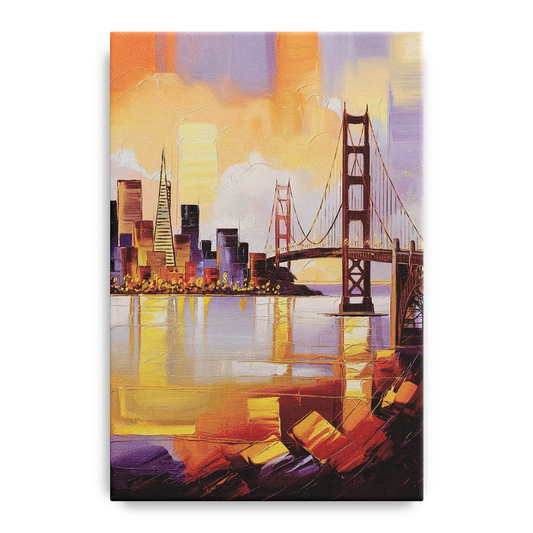 San Francisco Golden Hour Skyline - Canvas Wall Art