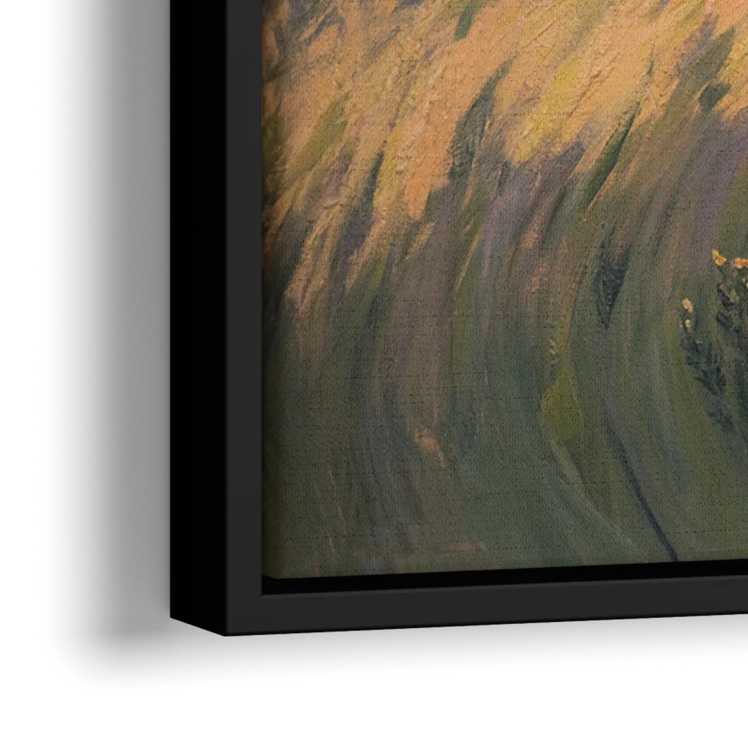 Tablelands Vista - Close-Up Black Frame Canvas