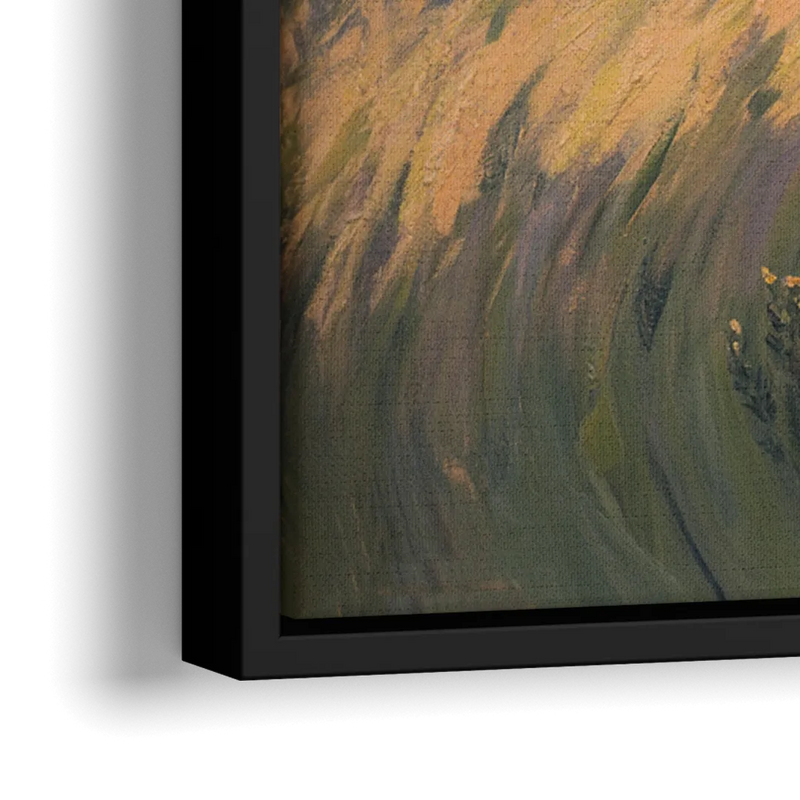 Tablelands Vista - Close-Up Black Frame Canvas