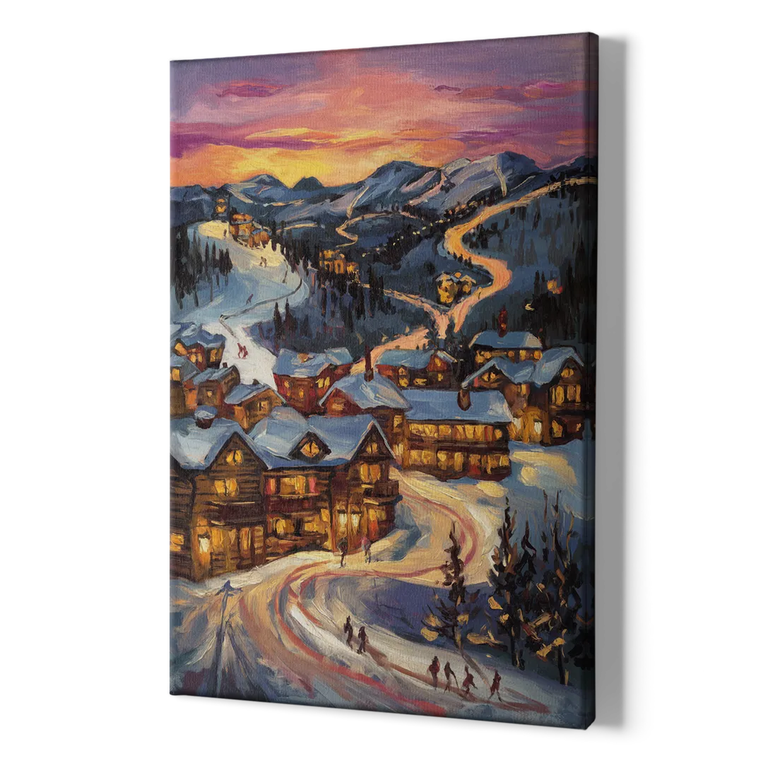 Park City Sunset Glow - Canvas Print Art Sides