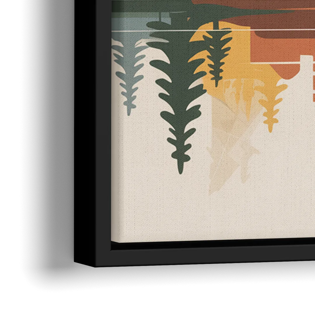 Jasper Autumn Colors - Close-Up Black Frame Canvas