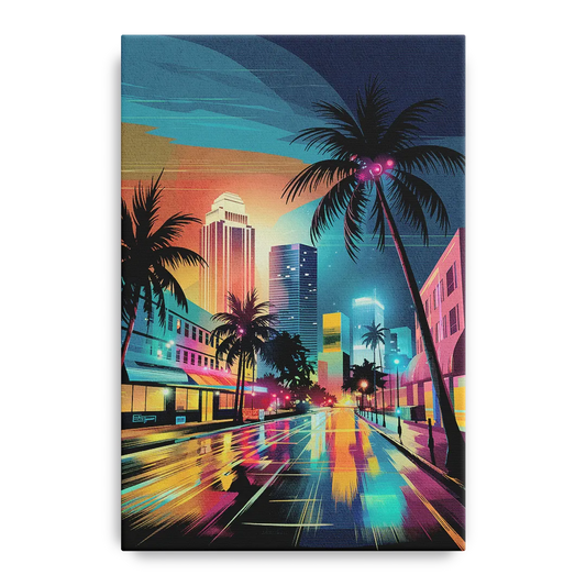 Miami Artistic Streets - Canvas Wall Art