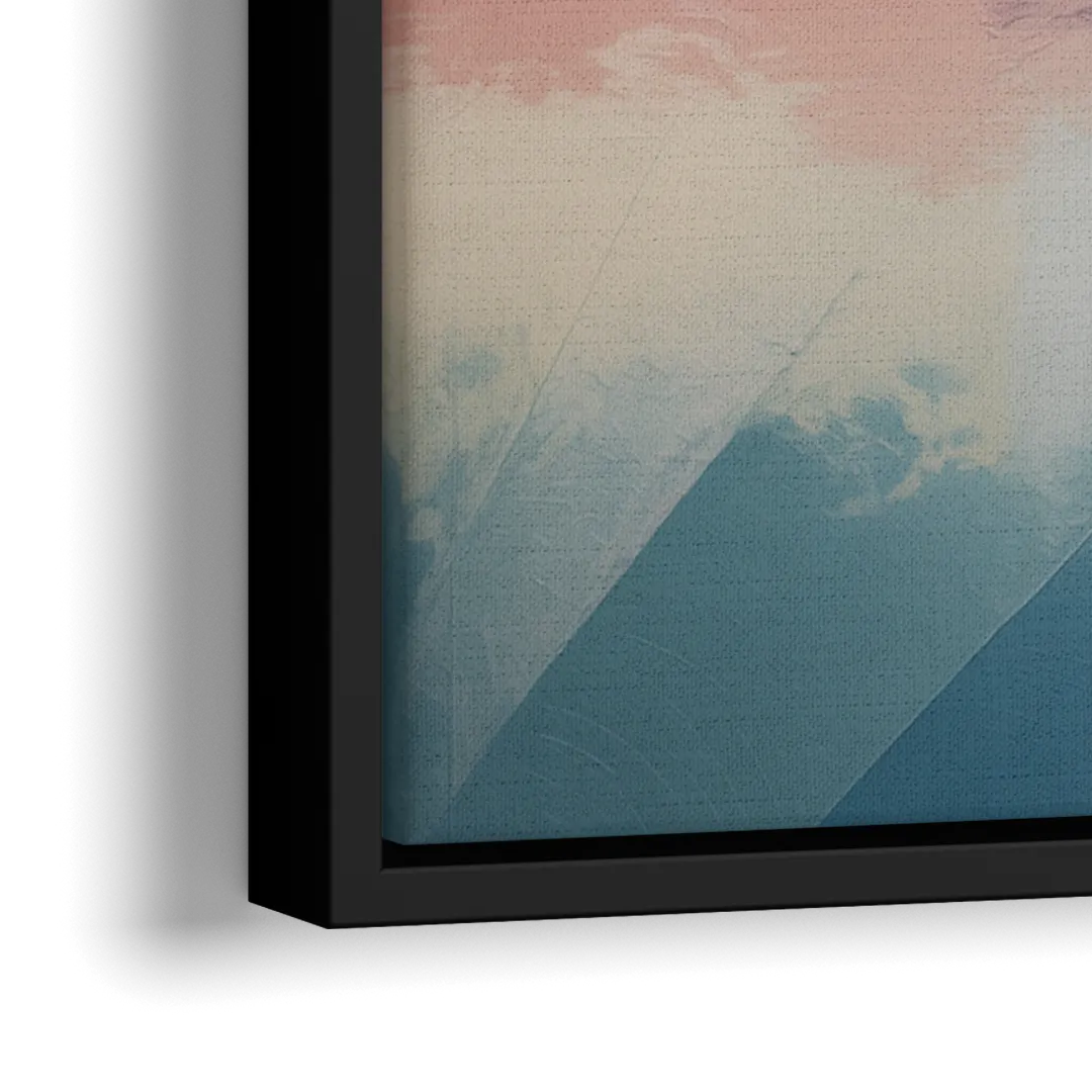 Toronto Cityscape Panorama - Close-Up Black Frame Canvas