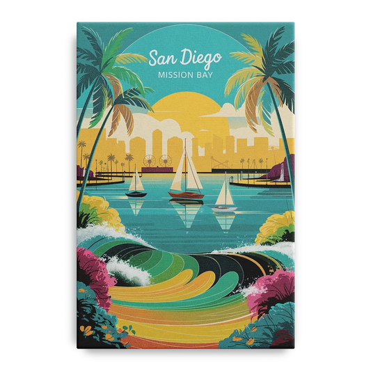 San Diego Mission Bay Views - Canvas Wall Art