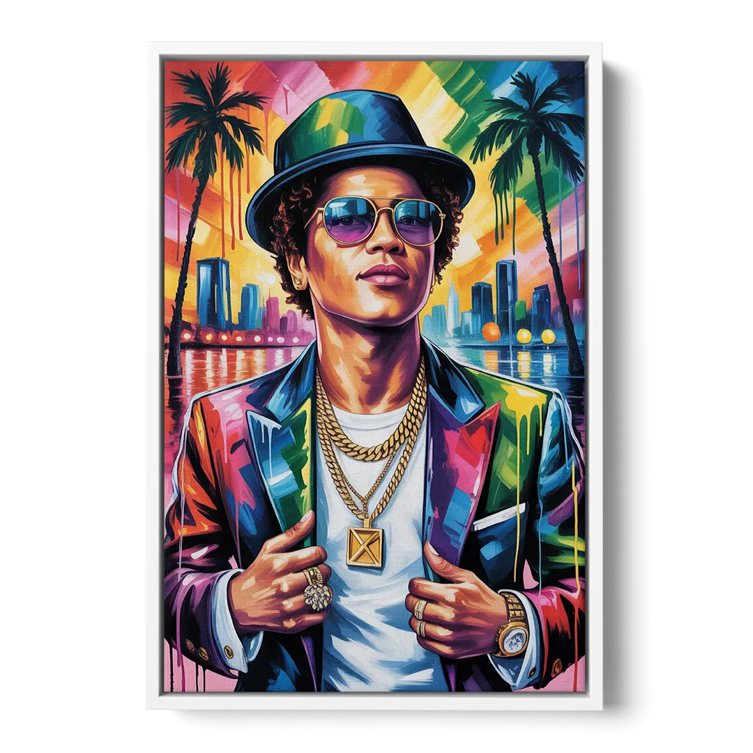 24K Groove 2.0 - White Frame Canvas