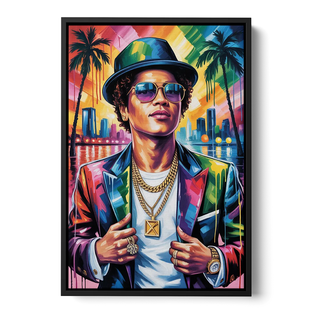 24K Groove 2.0 - Black Frame Canvas