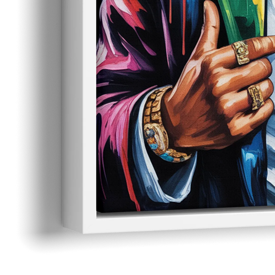 24K Groove - Close-Up White Frame Canvas