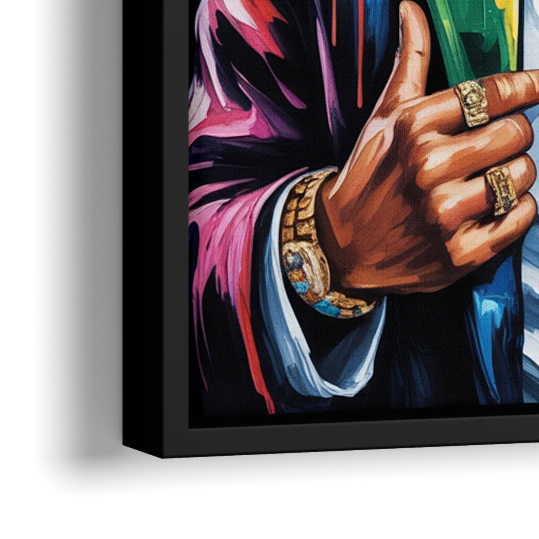 24K Groove - Close-Up Black Frame Canvas