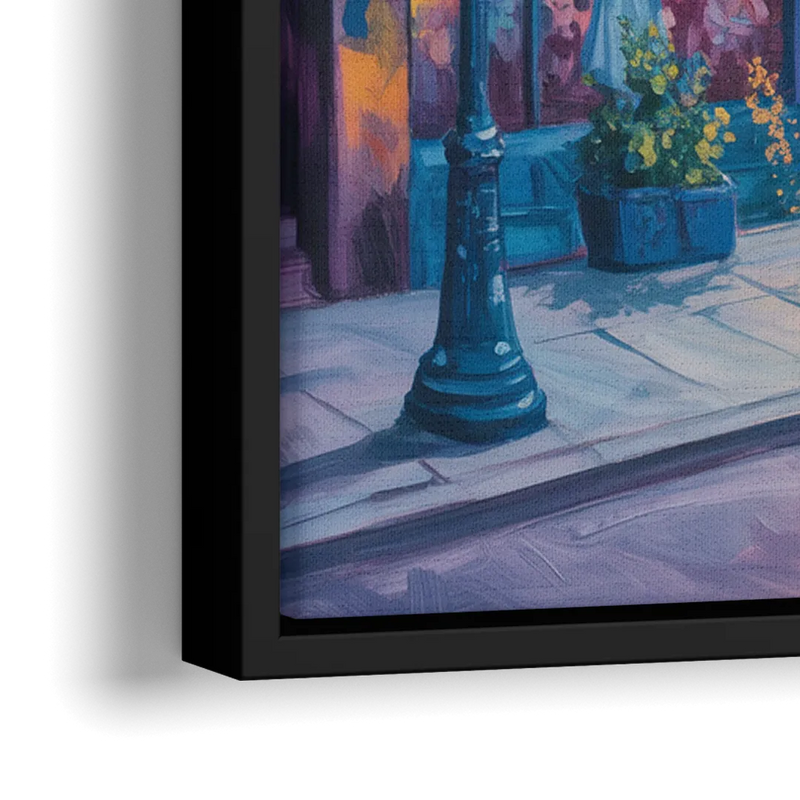 Plateau Mont Royal Murals - Close-Up Black Frame Canvas