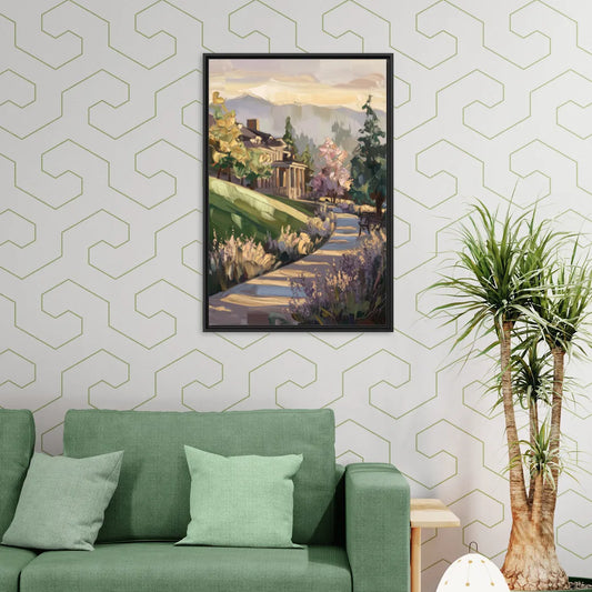 Ashland Historic Landmarks - Living Room Black Frame Canvas