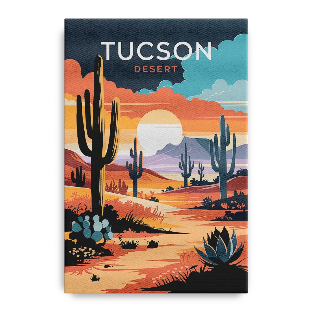 Tucson Desert Sunset - Canvas Wall Art