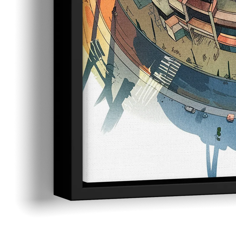 Charlotte FC Stadium View - Close-Up Black Frame Canvas