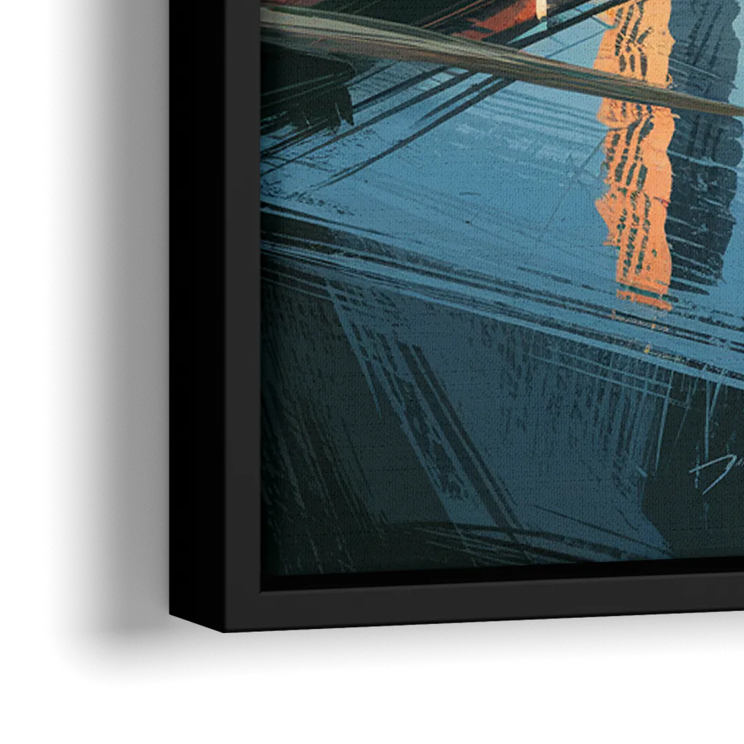 Oklahoma City Modern Architecture - Close-Up Black Frame Canvas