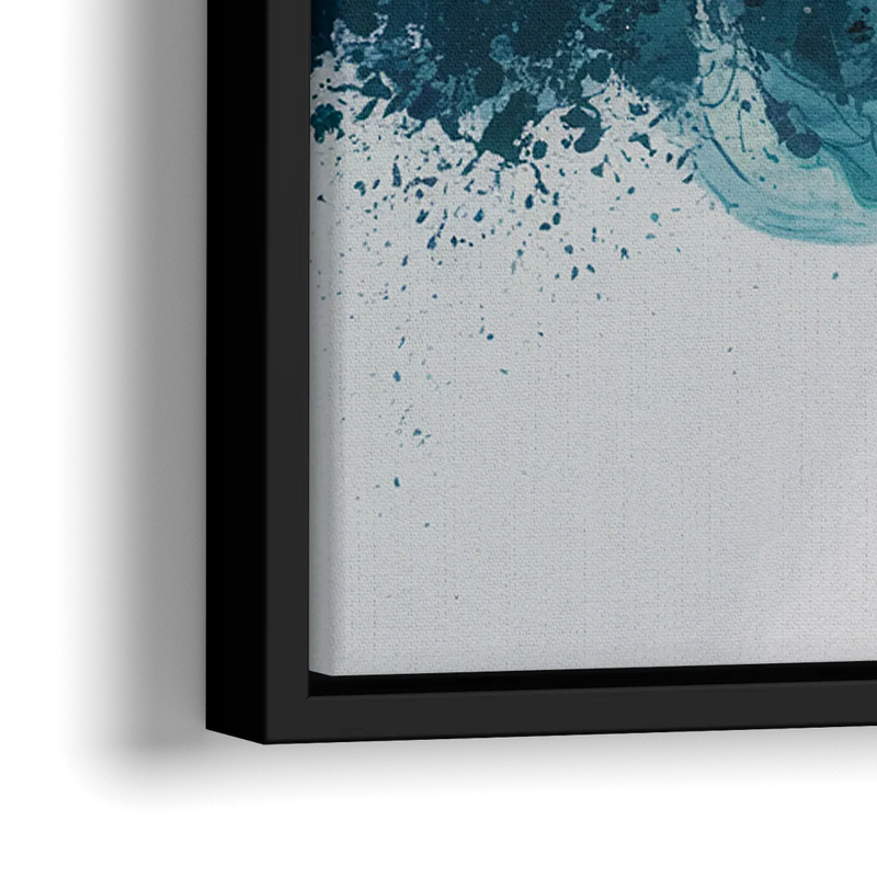 Houston Skyline Horizon - Close-Up Black Frame Canvas