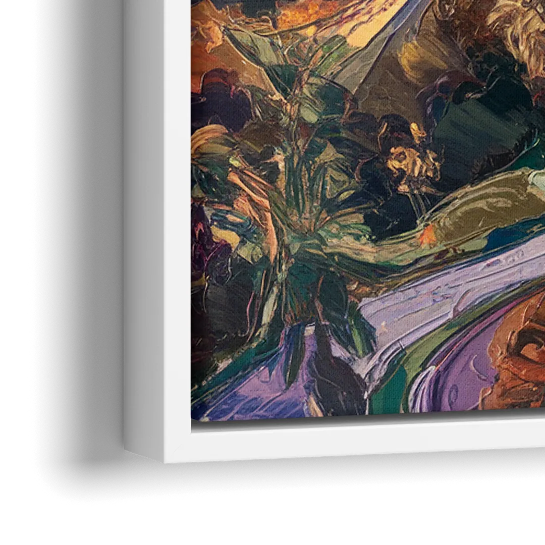 Los Angeles Hollywood Hills - Close-Up White Frame Canvas